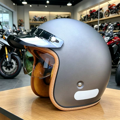 Visor, 3C Dropshipping, Motosiklet kaskı (dəbilqə) - mt-5-matte-metallic-gray-with-black-and-white-mirrors-m