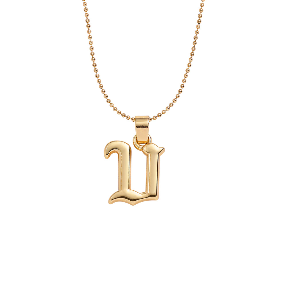 Collier Pendentif Lettre Anglaise Ancienne Créative display picture 12