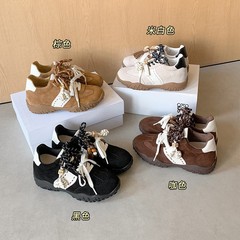 芈祐联名款复古德训鞋女2025夏新款拼色系带赛车鞋运动休闲阿甘鞋