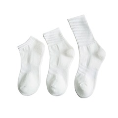 Men's Autumn/Winter Short Socks, Cotton Crew Socks, Black and White Solid Color Sports Socks, Running Cotton Socks, Towel Socks