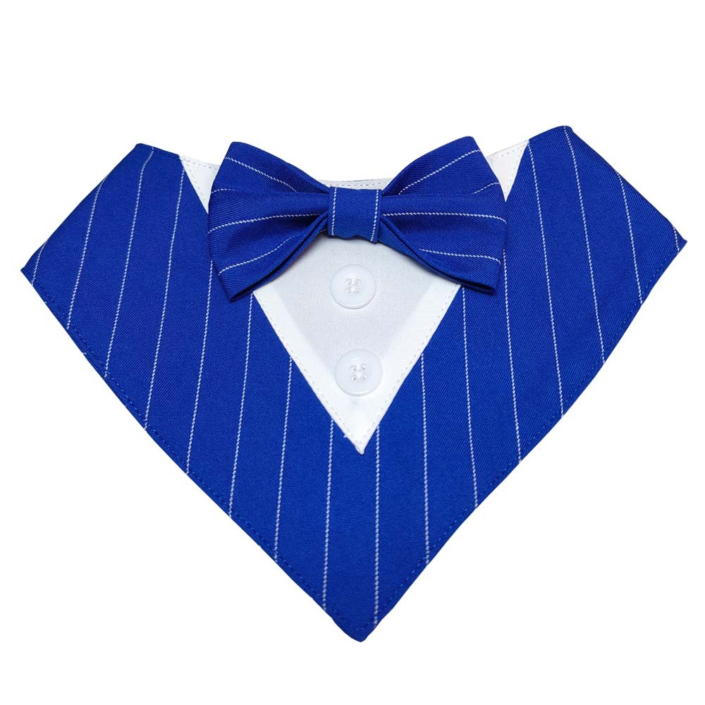 Tanpopo transfronterizo nuevo spot británico trajes de boda rayas mascotas toallas de saliva velcro toallas de triángulo