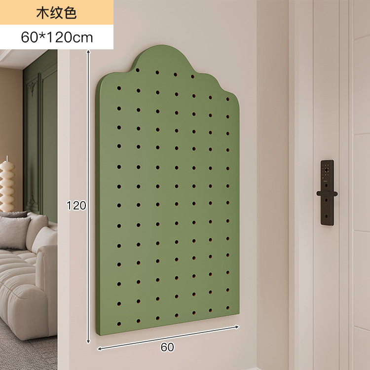 Tablero de agujero de madera maciza, entrada al armario de zapatos, estante de almacenamiento en la pared, pared de fondo de pared para uso doméstico