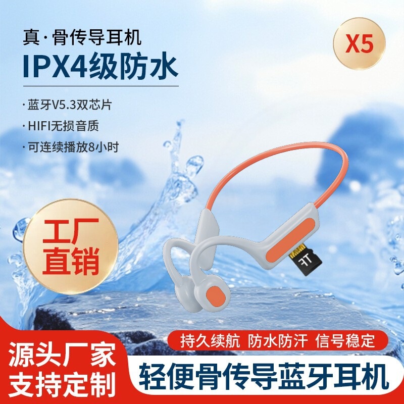 Bone Conduction Headphones Cross-Border Private Model Sports Anti-Drop Ear-Hook Wireless Bluetooth Headphones with Tf Card Slot and Ultra-Long Battery Life Bone Conduction Headphones Cross-Border Private Model Sports Anti-Drop Ear-Hook Wireless Bluetooth Headphones with Tf Card Slot and Ultra-Long Battery Life