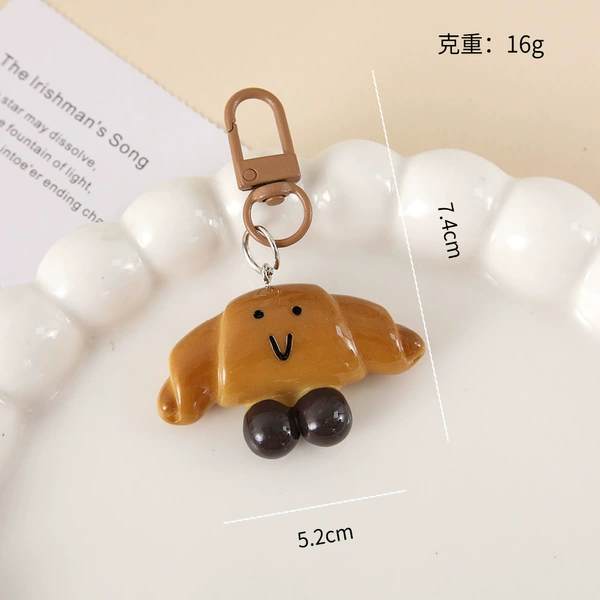 Cute simulated bread keychain/croissant