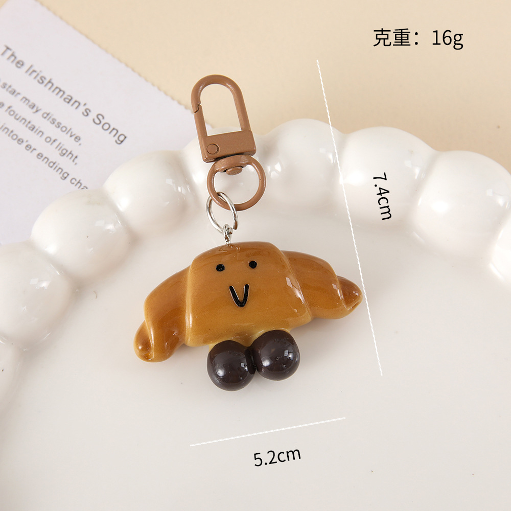 귀여운 모형 빵 키링/크루아상