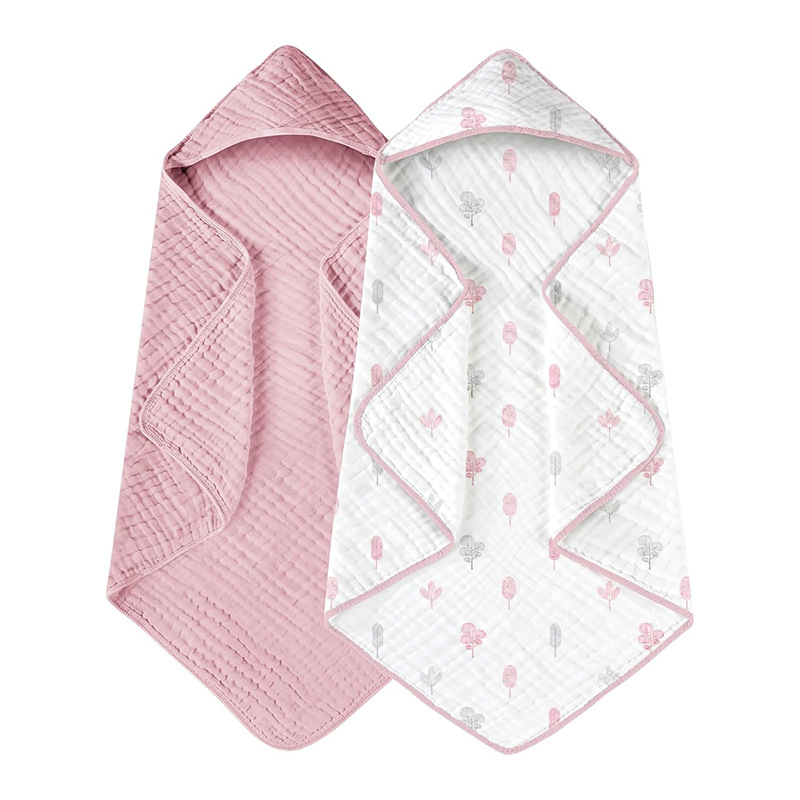 Amazon Infant Bath Towel, Cotton Gauze Baby Cloak, Swaddling Blanket, Multifunctional Towel, Hooded Bath Towel