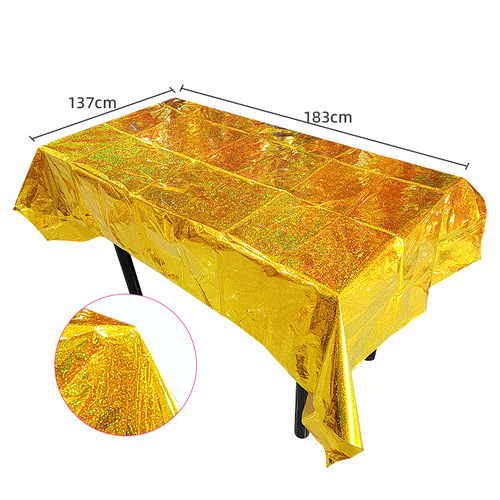 Party tablecloth cross-border new laser tablecloth scene decoration party supplies disposable spot laser tablecloth