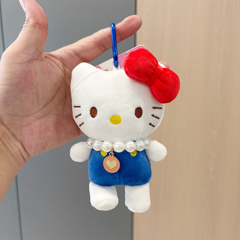 かわいいKT猫のぬいぐるみキーホルダー、人形、景品、バッグ飾り、ぬいぐるみ、プチギフト|undefined