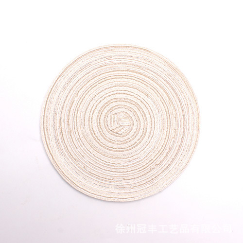 北欧風綿糸洋食マットパーマ防止カップマット食器食器皿マット食卓装飾円形編み断熱マット|undefined