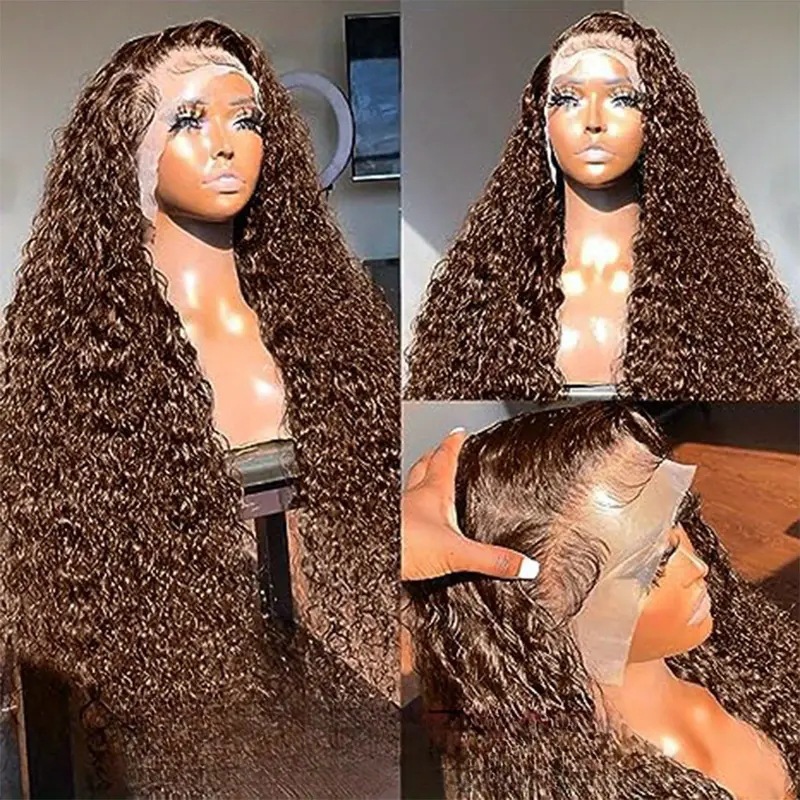 Transfronterizos GingerBrownWith1bRootsCurly tower cabello humano humano Hai pequeño rollo africano