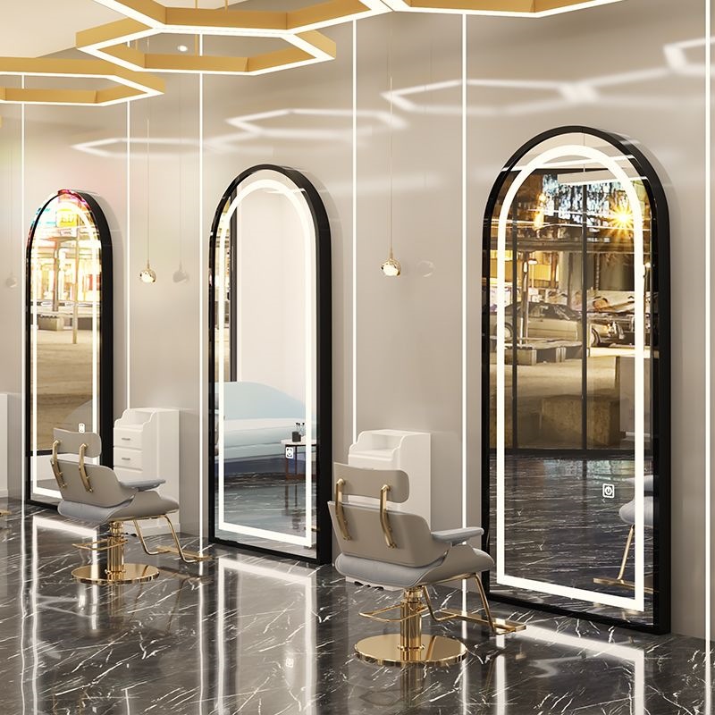 Barbería espejo salón de belleza mesa especial pared mirror image 17