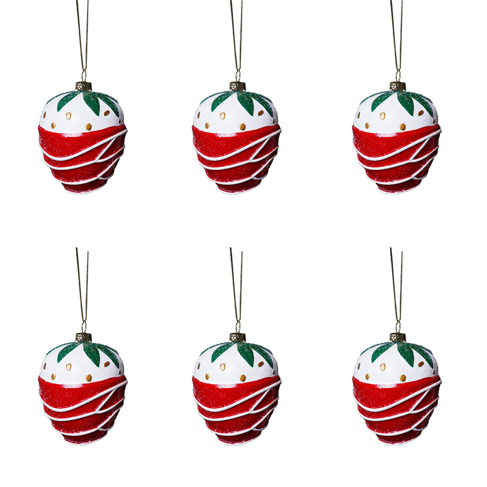 Cruz-frontera colgante de Navidad Decoraciones de Navidad de plástico bola adornos regalos de los niños 6 pack al por mayor