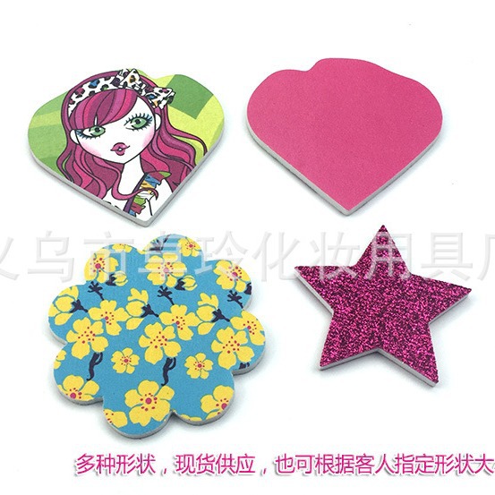 Taobao regalo al por mayor de cinco puntas estrella nail file brillo polvo uñas frotar Eva esponja arena pieza