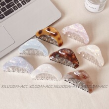 醋酸新款韩式小号半扎发女士发量少抓夹发夹独特头顶鲨鱼夹发饰