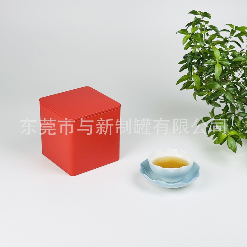 85mm纯色茶叶罐通用马口铁铁罐密封空盒长方形茶叶铁盒包装现货|undefined