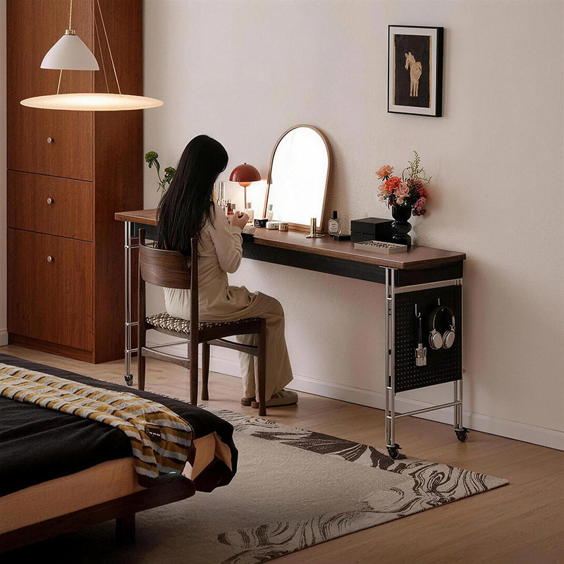 Bedside Storage Rack, Extremely Narrow Long Table, Bed-To-Bed Table, Wall-Mounted Integrated Dresser with Wheels, Study and Office Desk Bedside Storage Rack, Extremely Narrow Long Table, Bed-To-Bed Table, Wall-Mounted Integrated Dresser with Wheels, Study and Office Desk