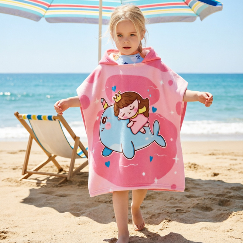 Children's Bath Towel Cloak Reactive Printed Microfiber Towel Swimming Towel Beach Towel Manufacturer Wholesale Children's Bath Towel Cloak Reactive Printed Microfiber Towel Swimming Towel Beach Towel Manufacturer Wholesale