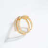 Square one size zirconium, fashionable small design ring, Amazon, suitable for import, light luxury style, trend of season