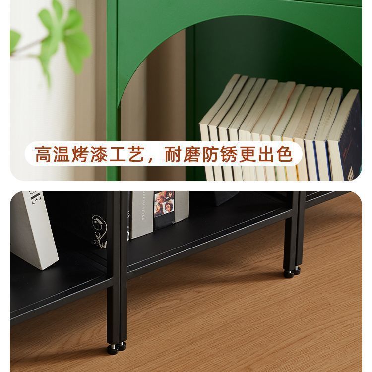 创意书架铁艺书报架客厅落地置物架角落书柜杂物收纳陈列架展示柜|undefined