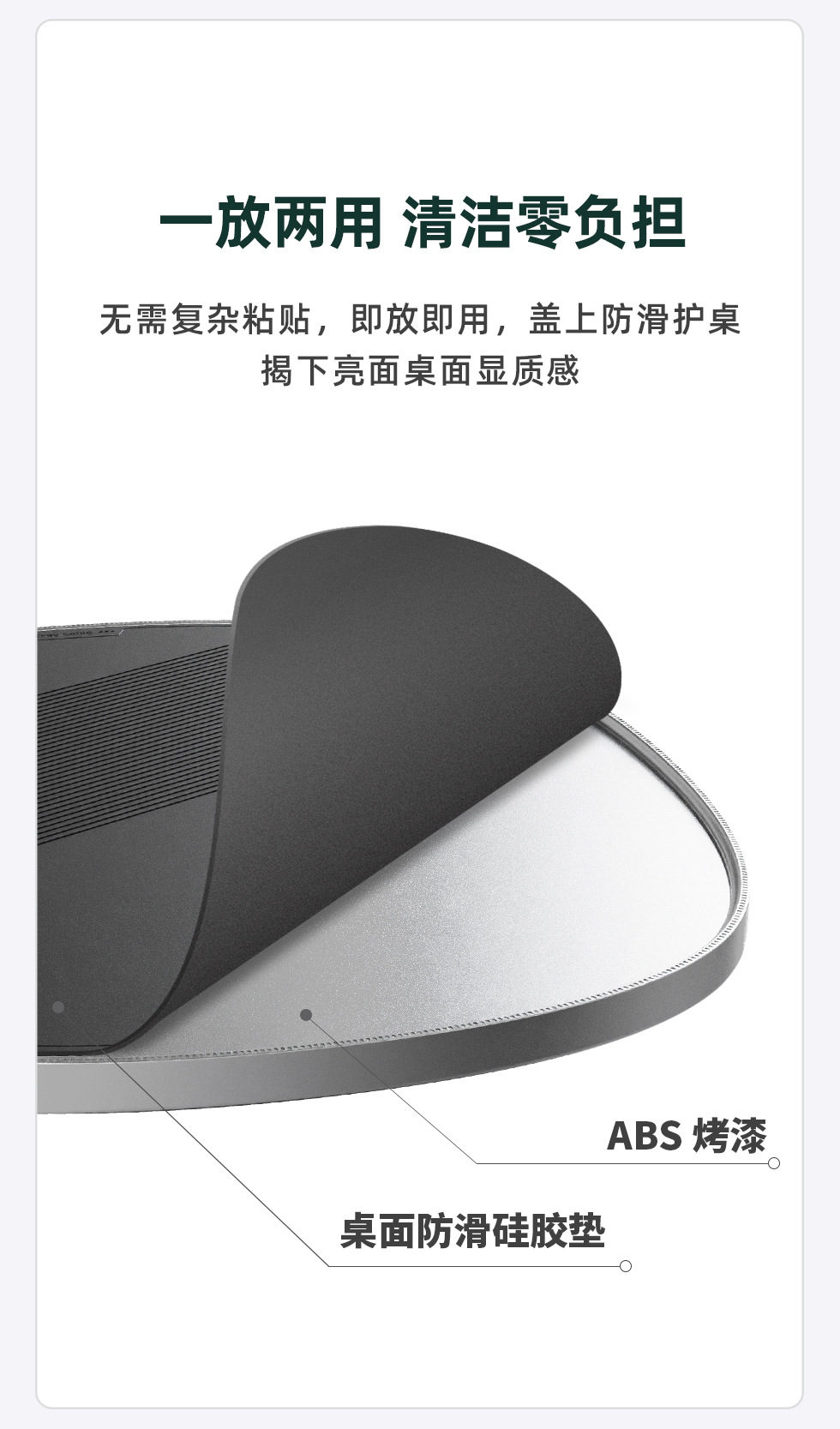 Universal widened and stable floating multi-functional car-mounted 1/4 screw floating small table for office, outdoor, and camping