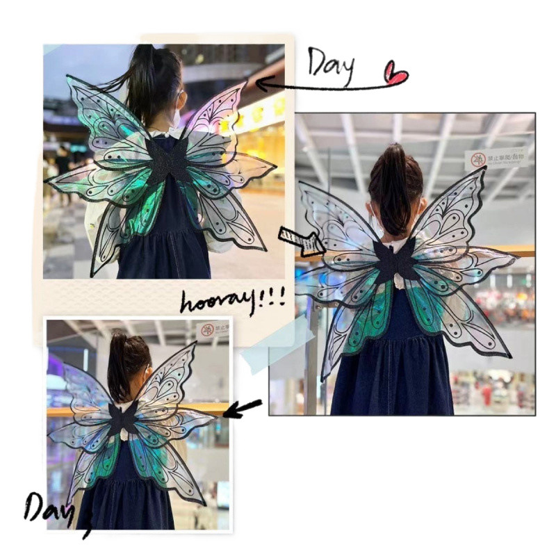 Festival performance elf wings transparent elf costume forest style…