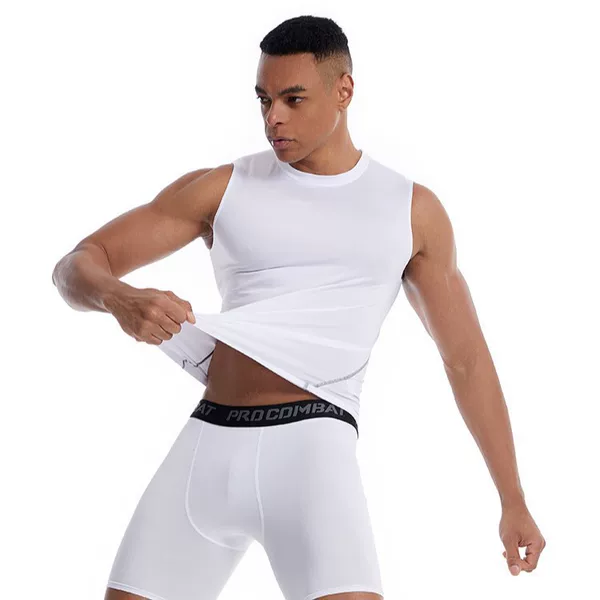Men's quick-dry wide-shoulder sleeveless vest, summer basketball sports running training sweatshirt