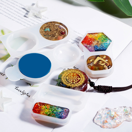 Silicone mold pendant silicone mold DIY cross-section multi-specification copper paste cross-border crystal glue mold
