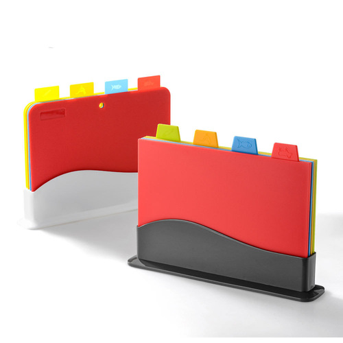 PP plastic classification cutting board 4-piece storage seat set kitchen cutting board fruit cutting board food supplement cutting board