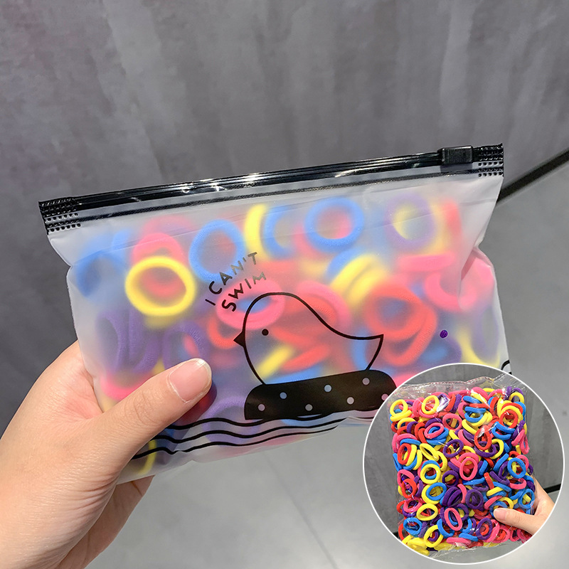 El anillo de la toalla del pelo de la banda del pelo del pulgar no lastima el pelo banda de goma elástica alta accesorios lindos para el cabello cuerda de pelo pequeña para niñas