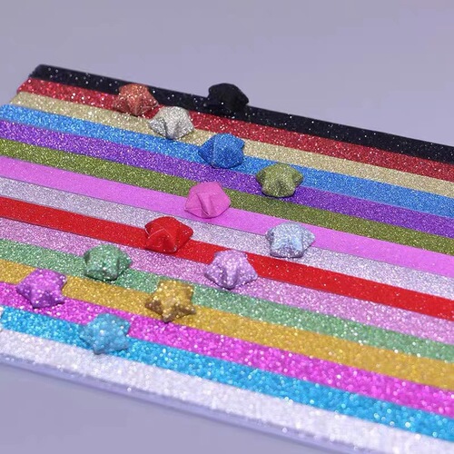 Glitter Star Origami Strips Glitter Diamond Lucky Star Handmade Materials Origami Star Paper Stars Chinese Valentine's Day Teachers' Day