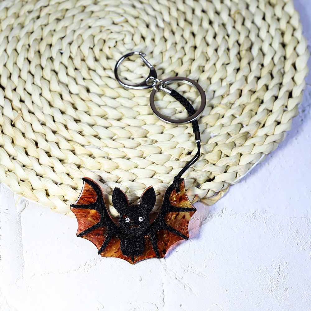 15g Weight Brooches Classification Holiday, Street Occasion Acrylic Material Bat Pattern Unisex Gender Stoving Varnish Design Streetwear Style Streetwear Pin Bat Arylic Stoving Varnish Unisex Brooches 6
