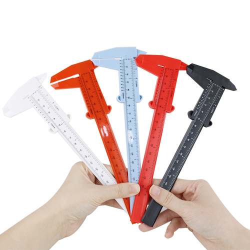 150mm double scale plastic vernier caliper for jewelry measurement student caliper mini measuring tool wholesale