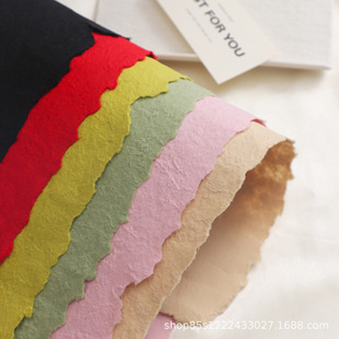 Zhuo fiber flower material hand-torn Dongba paper thickened art paper bouquet material floral high-grade flower packaging paper