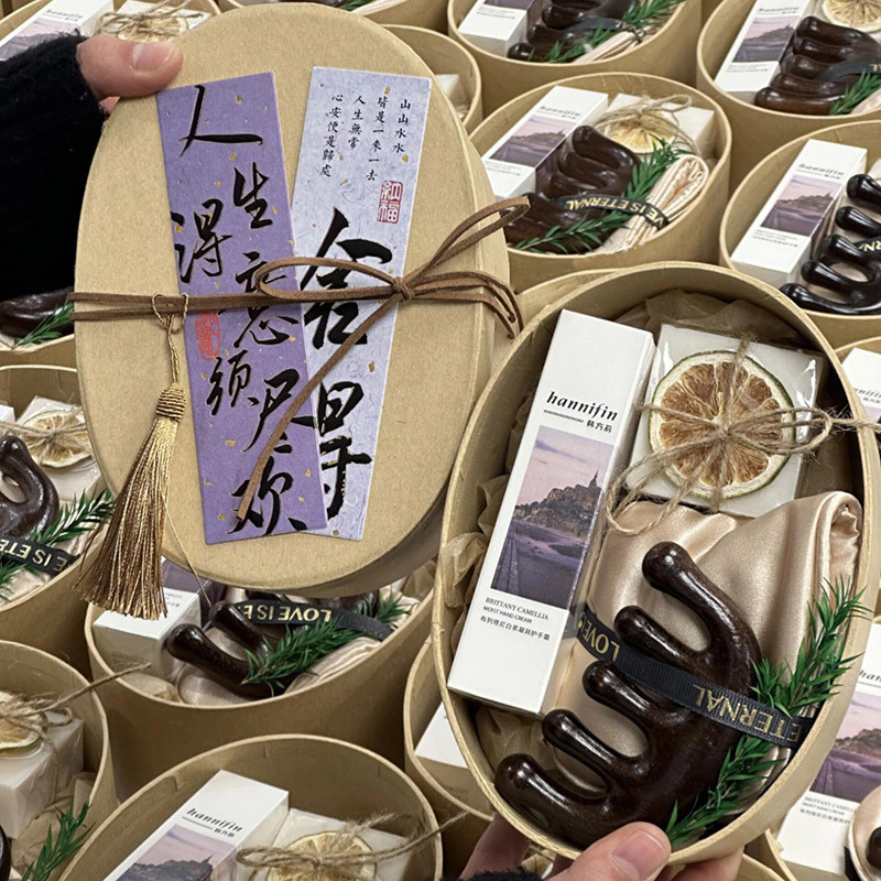 スポットクラフト紙オーバルナースデーギフトボックスキャンディスナックギフト包装箱誕生日ギフトボックス|undefined
