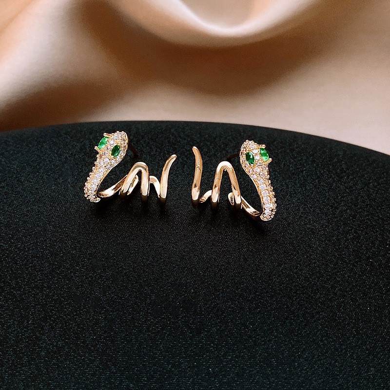 Temperamento de pendientes verdes pendientes ligeros lujosos de alto nivel sensación de pendientes zircon flores joyas geométricas al por mayor fábrica