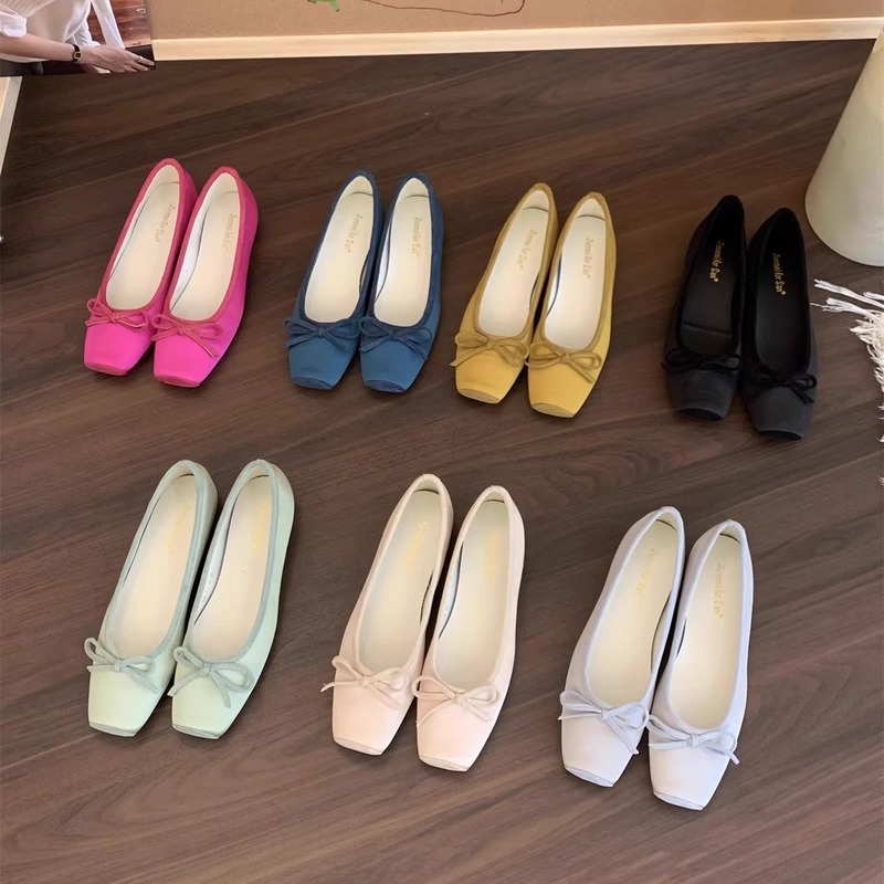 Jonmei for San インナー高さサテン早春シングルシューズ女性用新しいフレンチバレエスタイルの優しい妖精の靴|undefined