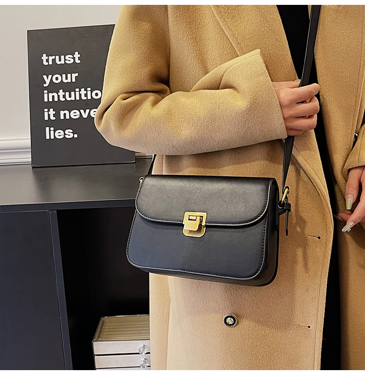 Solid color underarm 2023 new trendy versatile shoulder high-end and fashionable crossbody women's bag, small square bag_voghion.com