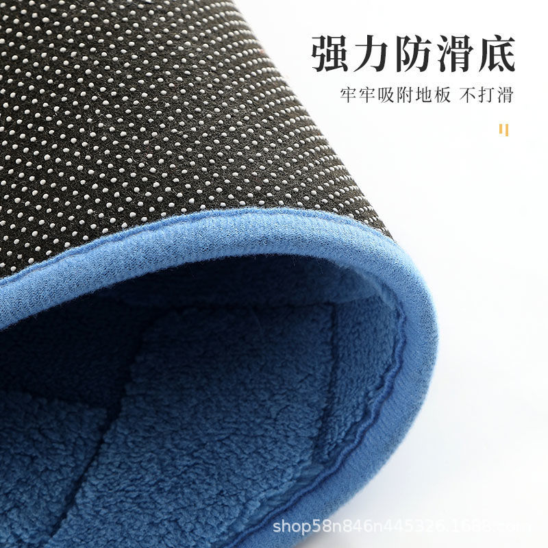 Alfombrilla jacquard de color sólido de cachemira de imitación de nuevo estilo Alfombrilla absorbente antideslizante en la puerta del baño