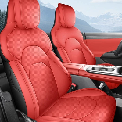 Car Seat Cushion Cover, Modelə uyğun (Original) oturacaq örtükləri - original-car-texture-customized-twilight-rednappa-leather-dedicated-car