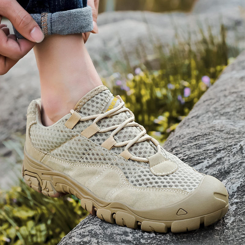 2022 summer new fashion casual men's shoes youth outdoor sports breathable lightweight rubber mesh shoes