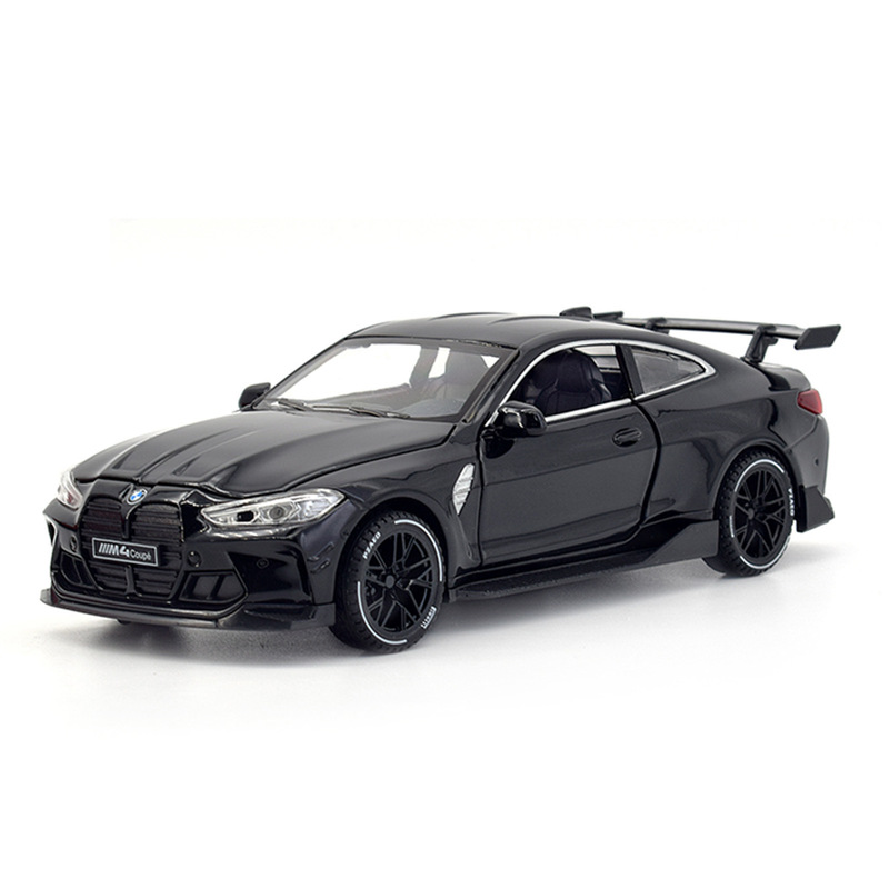 1:32 Bmw M4 Alloy Racing Model Artificial Car Sound and Light Pull-Back Sports Car Boy Toy Gift Ornaments