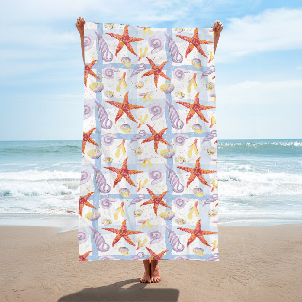 Microfibra transfronteriza tela de hormigas impresa toalla deportiva natación absorción sudor rápido secado toalla de baño de playa al aire libre