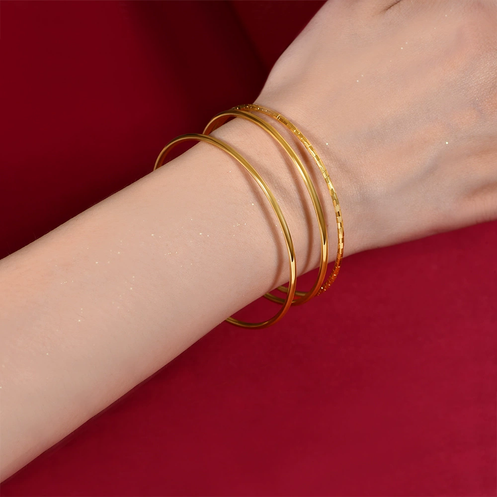 Glossy matte gold bracelet, accessory, does not fade