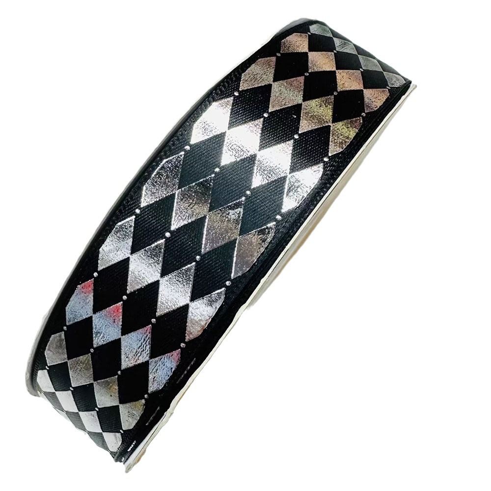 2.5CM cintas de plata en forma de barras de diamante hechas a mano cintas de color DIY Lolita accesorios caja de regalo embalaje al por mayor transfronterizo