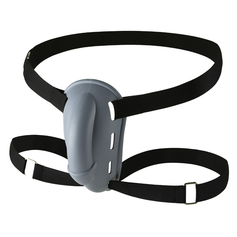 Men's thong plastic cup protective pad pants sex pants transparent sexy European and American fashion men GAY stage performance props