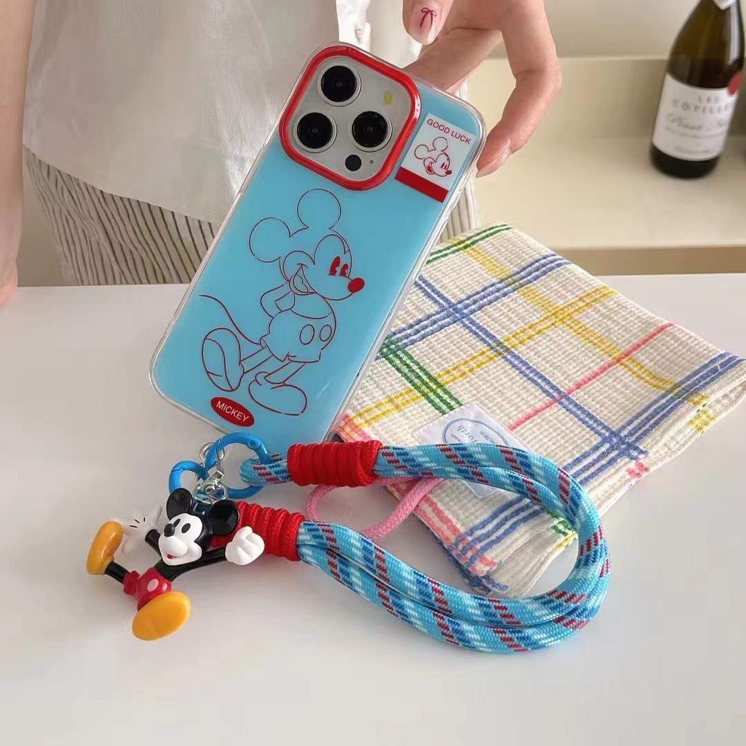 Ins lindo dibujos animados línea roja ratón para iPhone14 funda para teléfono móvil 15ProMax Apple 13/12 hembra