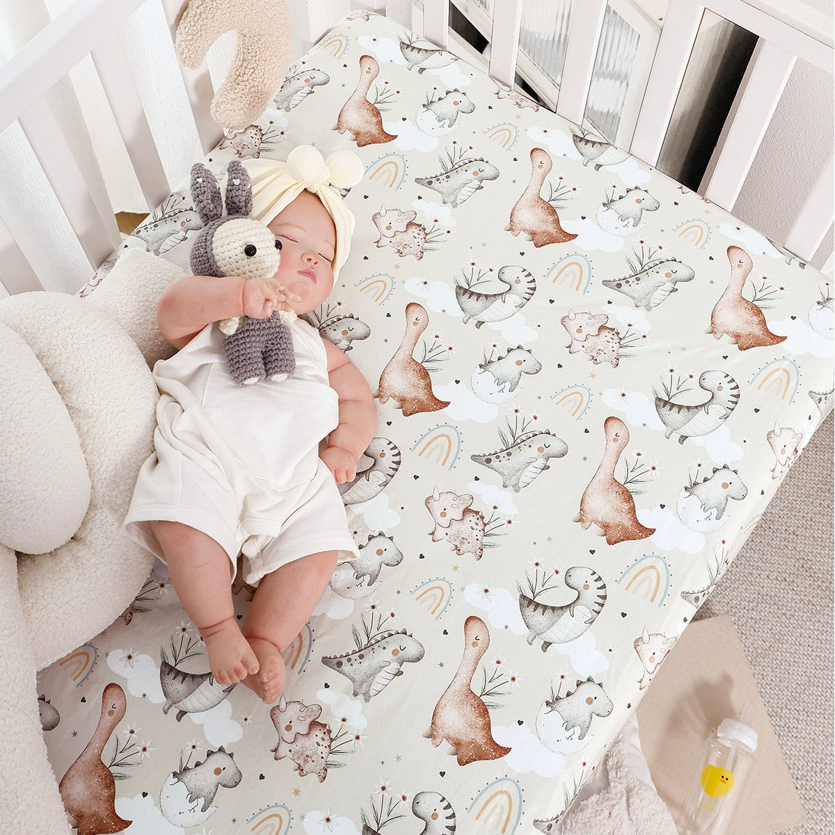 Kangobaby детская кроватка постельное белье 100% полиэстер дышащий большой эластичные детские простыни летом