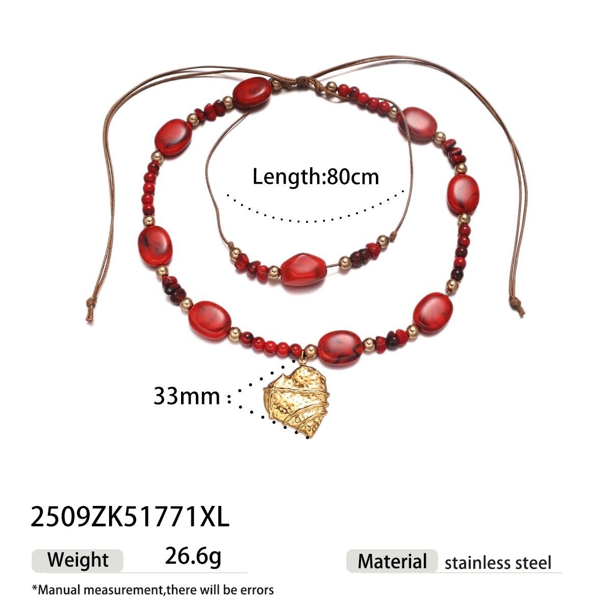 Collar de acero inoxidable de alta calidad de lujo ligero con cuentas de amor, collar de textura superpuesto con cadena clavícula de alta calidad