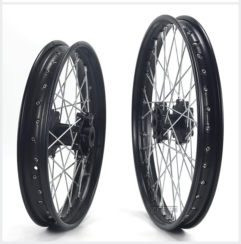 Off-Road Motorcycle Parts Steel Rim Front Hub 1.60X 21inch Rear Hub 2.15X 18inch Rim Drum Core