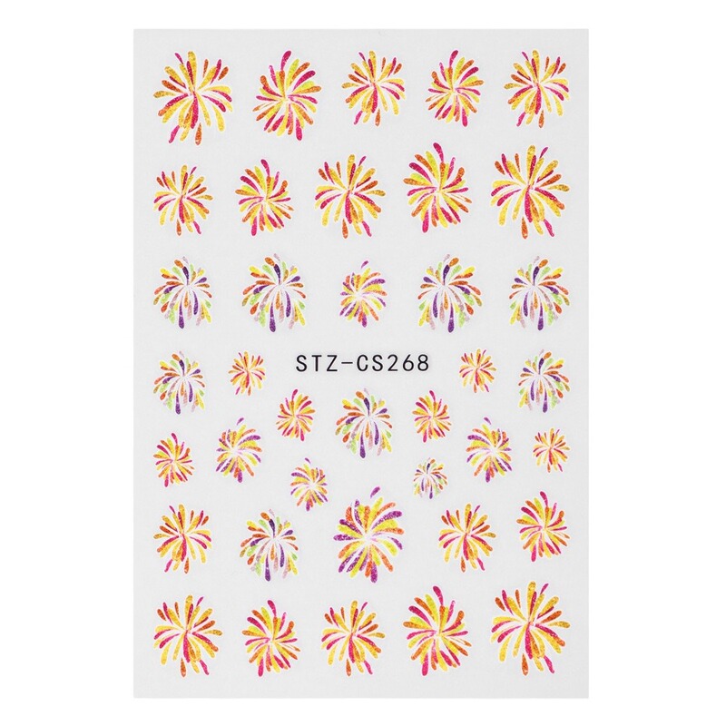 新商品のネット紅新春龍年ネイルシール3d虹花火炎のバックゴム爪貼り卸売りnail|undefined